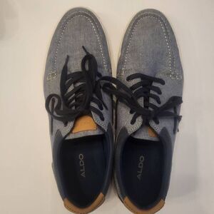 Aldo Men's Linen/Cotton Sneakers: 9.5: Preppy Nautical Coastal Casual